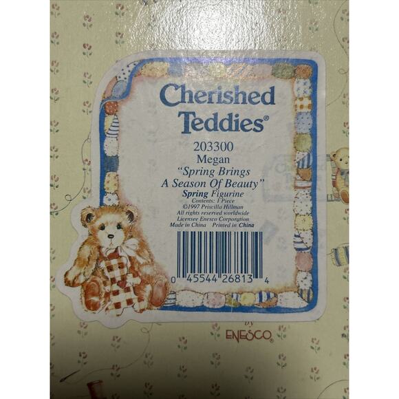 Cherished Teddies 1997 Megan Figurine Spring Brings A Season Of Beauty - Picture 3 of 3
